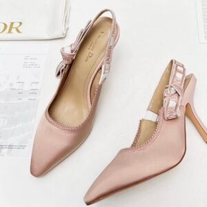 Dior Pink- brown heels!